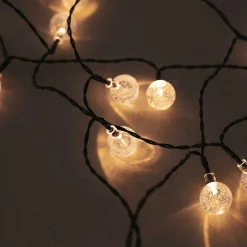 Guirlande extérieur LED solaire L.2,66m blanc chaud New Garden, Griselda glossy