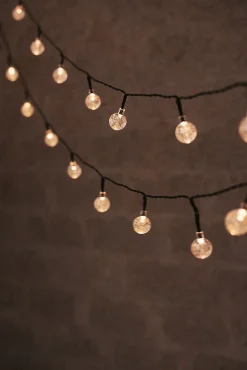 Guirlande extérieur LED solaire L.2,66m blanc chaud New Garden, Griselda glossy