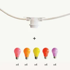 Guirlande guinguette Festival E27 - 10m prolongeable - Chromex