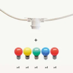 Guirlande guinguette Festival E27 - 10m prolongeable - Chromex