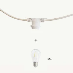 Guirlande guinguette Festival E27 - 20m prolongeable - Chromex