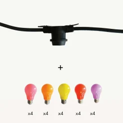 Guirlande guinguette Festival E27 - 10m prolongeable - Chromex