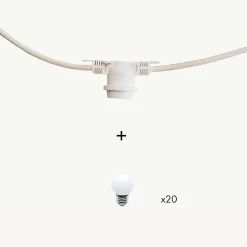 Guirlande guinguette Festival E27 - 10m prolongeable - Chromex