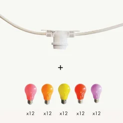 Guirlande guinguette Festival E27 - 20m prolongeable - Chromex