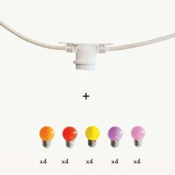 Guirlande guinguette Festival E27 - 10m prolongeable - Chromex