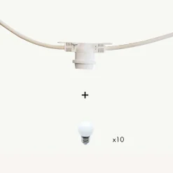 Guirlande guinguette Festival E27 - 5m prolongeable - Chromex