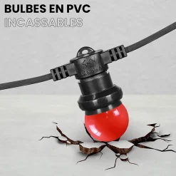 Guirlande Guinguette IP65 10M 30 Bulbes multico