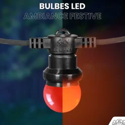 Guirlande Guinguette IP65 10M 30 Bulbes multico