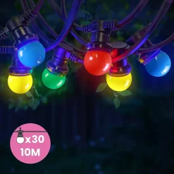 Guirlande Guinguette IP65 10M 30 Bulbes multico