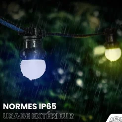 Guirlande Guinguette IP65 10M 30 Bulbes multico