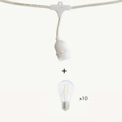 Guirlande guinguette Java E27 - 5m prolongeable - Chromex