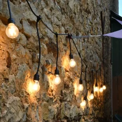 Guirlande guinguette Javanaise E27 - prolongeable - sans ampoule - Chromex