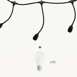 Guirlande guinguette Javanaise E27 - 5m prolongeable - Chromex