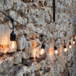 Guirlande Guinguette Jazz - solaire - L12,6m - 300 lumens - Chromex