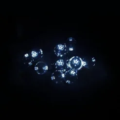 Guirlande Guinguette LED 8M 10pcs 3W IP65 - Câble Noir - Blanc Chaud 2300K - 3500K - SILAMP