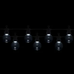 Guirlande Guinguette LED 8M 10pcs 3W IP65 - Câble Noir - Blanc Froid 6000K - 8000K - SILAMP