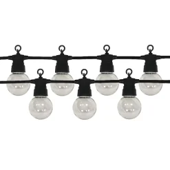 Guirlande Guinguette LED 8M 10pcs 3W IP65 - Câble Noir - Blanc Froid 6000K - 8000K - SILAMP