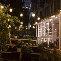 Guirlande Guinguette LED 10M IP44 pour 10 ampoules E27 (non fournies) - SILAMP