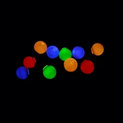 Guirlande Guinguette LED 8M 10pcs 3W IP65 Multicolore - Câble Noir - SILAMP