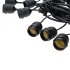 Guirlande Guinguette LED 15M IP65 pour 15 Ampoules E27 Suspendues (non fournies) - SILAMP