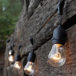 Guirlande Guinguette LED 15M IP65 pour 15 Ampoules E27 Suspendues (non fournies) - SILAMP