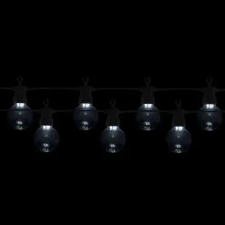 Guirlande Guinguette LED 13M 20pcs 6W IP65 Monocouleur - Câble Noir - Blanc Chaud 2300K - 3500K - SILAMP