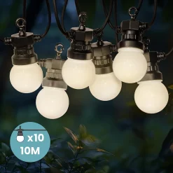 Guirlande Guinguette 10M Blanche Avec Prise