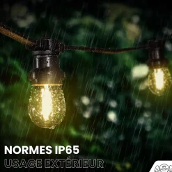 Guirlande Guinguette 50M Filament LED 100 Bulbes