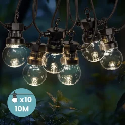 Guirlande Guinguette 10M Transparente Avec Prise