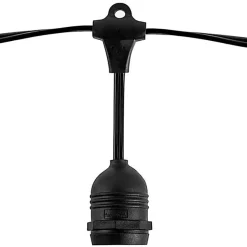 Guirlande Guinguette Noire Suspendue IP44 14,4m pour 15 Ampoules E27
