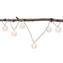 Guirlande lampion ext. mobile IP44 3000K 7x1lm 5V rechargeable par USB