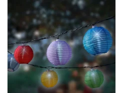 Guirlande lanternes chinoises 20 LEDs Multicolore - Jardideco