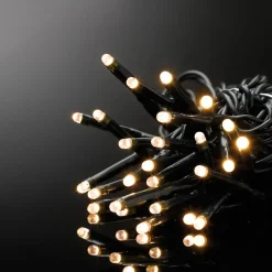 Guirlande électrique 80 Led blanc chaud 3m fil vert