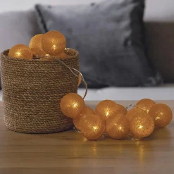 Guirlande LED 20 boules - jaune ocre L435 cm - Atmosphera
