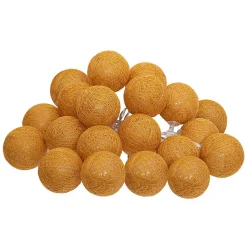 Guirlande LED 20 boules - jaune ocre L435 cm - Atmosphera