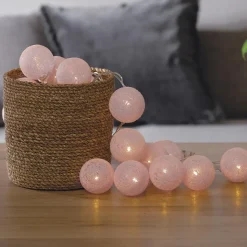 Guirlande LED 20 boules - rose L435 cm - Atmosphera
