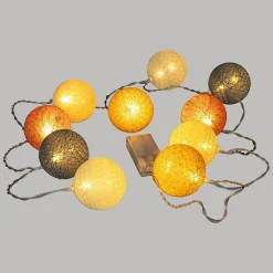 Guirlande LED 10 boules Oya pile L175cm multicolore - Atmosphera