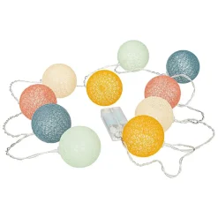 Guirlande LED 10 boules Oya pile L175cm multicolore - Atmosphera