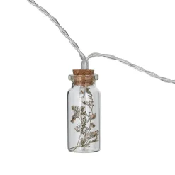 Guirlande LED à pile - 10 fleurs - verre - L165 cm - Atmosphera