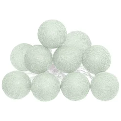 Guirlande led à pile Tara 10 boules lumineuses L165cm- Vert- Atmosphera