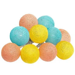 Guirlande LED à piles 10 boules- Marron- Atmosphera