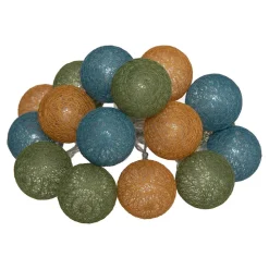 Guirlande LED à piles 16 boules- Vert- Atmosphera