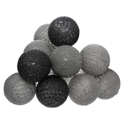 Guirlande LED à piles 10 boules Smoky D6cm - Atmosphera