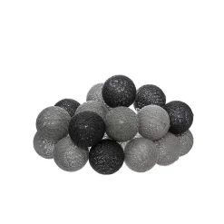 Guirlande LED à piles 16 boules- Gris- Atmosphera