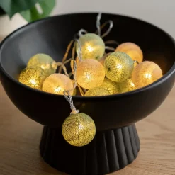 Guirlande Led pile 16 boules Army D3,5cm - Atmosphera