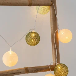 Guirlande Led pile 10 boules Army D6 - Atmosphera