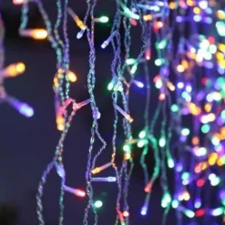 Guirlande LED Rideaux 140LED 220V 3m IP44 8 modes - Multicolore - SILAMP