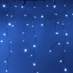 Guirlande LED Rideaux 140LED 220V 3m IP44 8 modes - Bleu - SILAMP