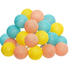 Guirlande Led Secteur 20 Boules Assortiments D 6 Box- Rose bleu marine- Atmosphera