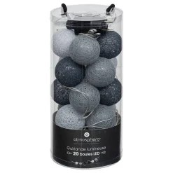 Guirlande Led secteur Smoky 20 boules D6cm - Atmosphera